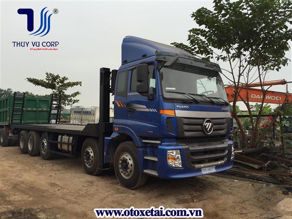 Xe Thaco Auman 5 Chân Nâng Đầu Chở Máy