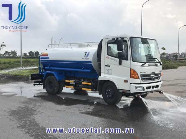 Xe Phun Nước Rửa Đường Hino 8 Khối