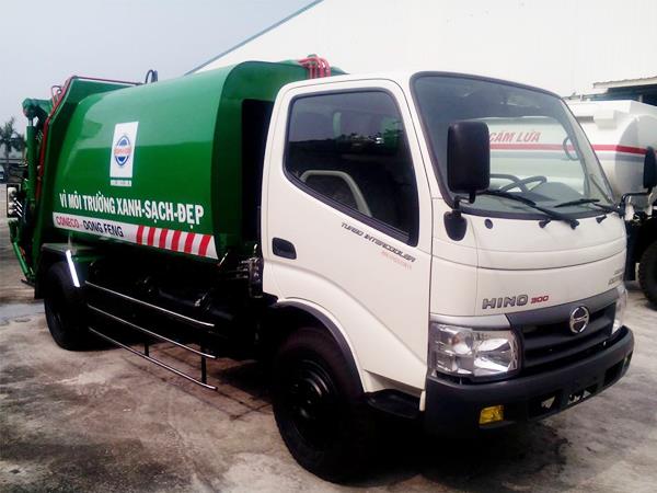 Xe ép chở rác Hino 6 khối